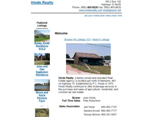 Tablet Screenshot of hindsrealty.com